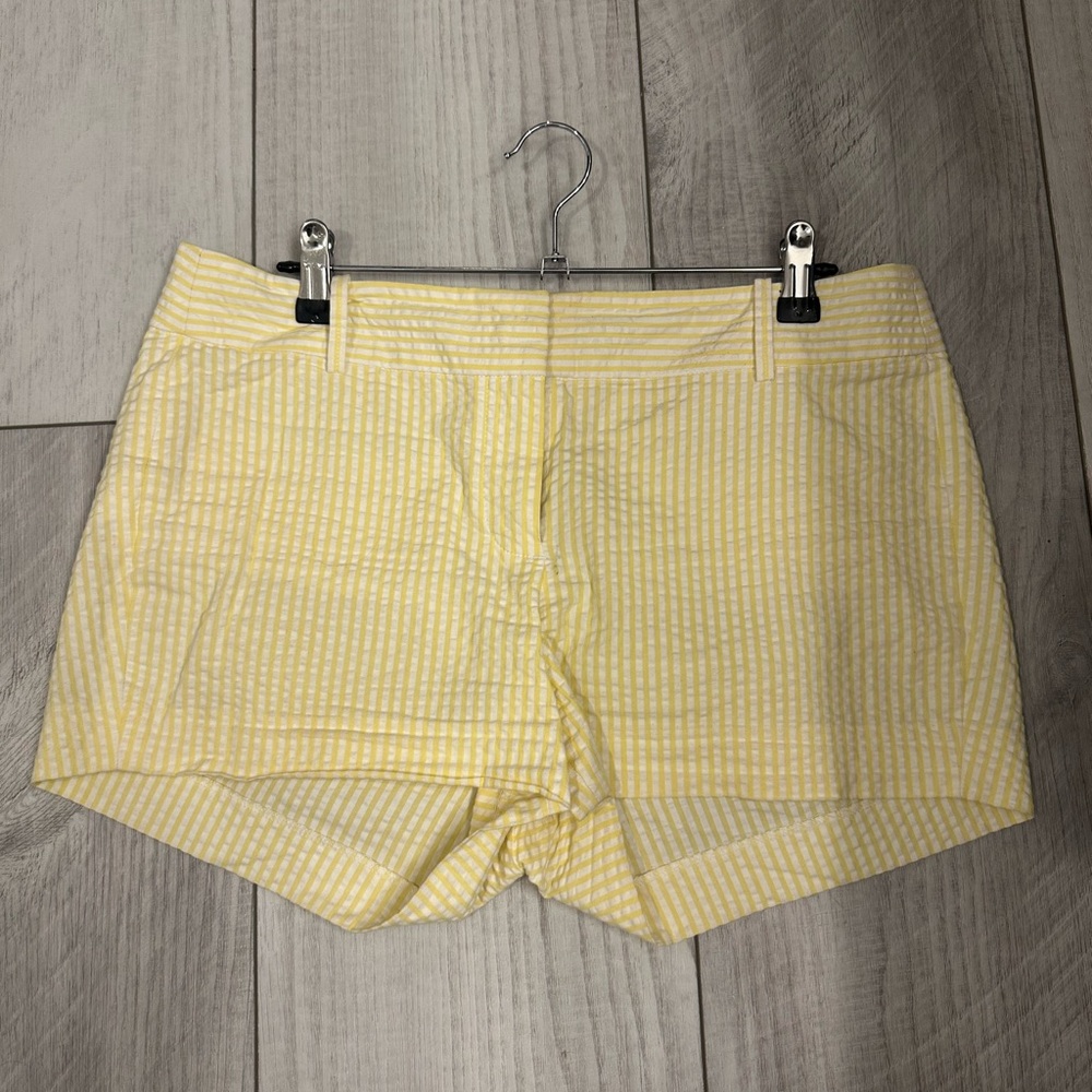 J. Crew Light Yellow Striped Women's Shorts
